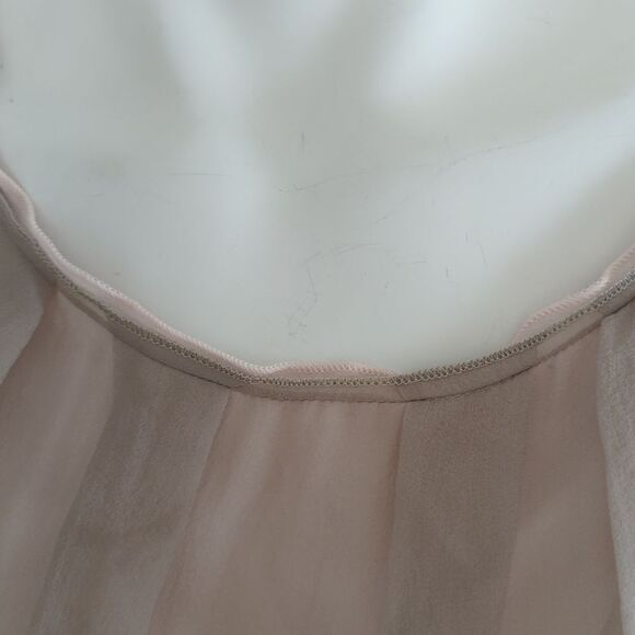 Brunello Cucinelli Cream Layered Minimalist Silk Shell - Picture 9 of 11